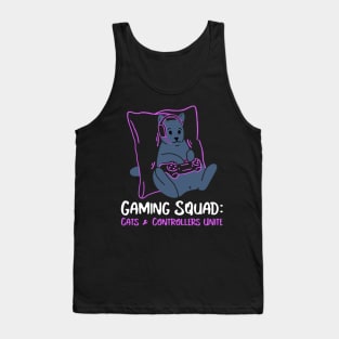 Gaming Squad: Cats & Controllers Unite Tank Top